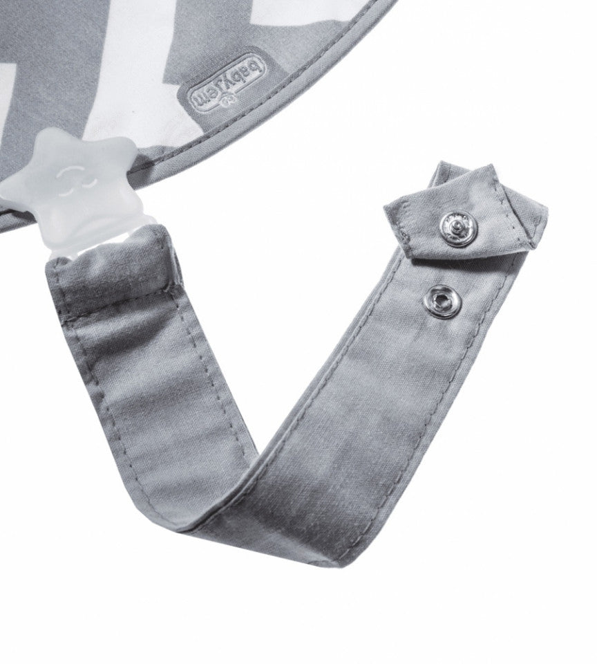 Baveta cu suport pentru suzeta Triangle BabyJem